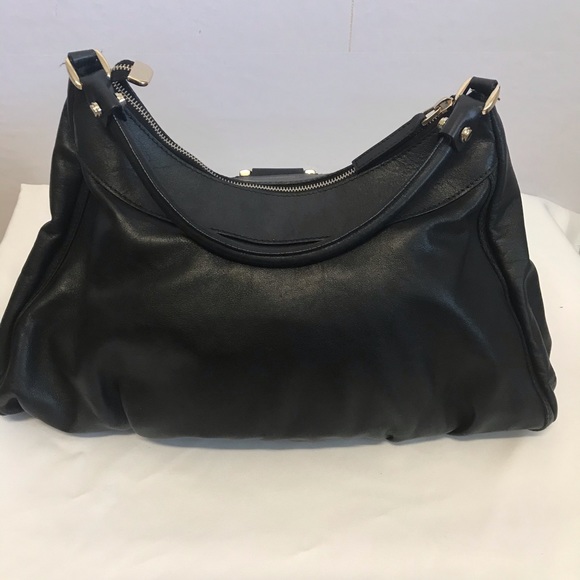 Gucci Black Leather Hobo Handbag Large Excellent - Picture 5 of 10